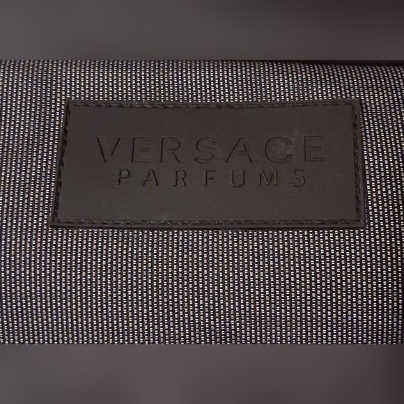 EUC Versace Parfums Large Black & Grey Nylon Travel Toiletry Makeup Cosmetic Bag - Picture 8 of 10